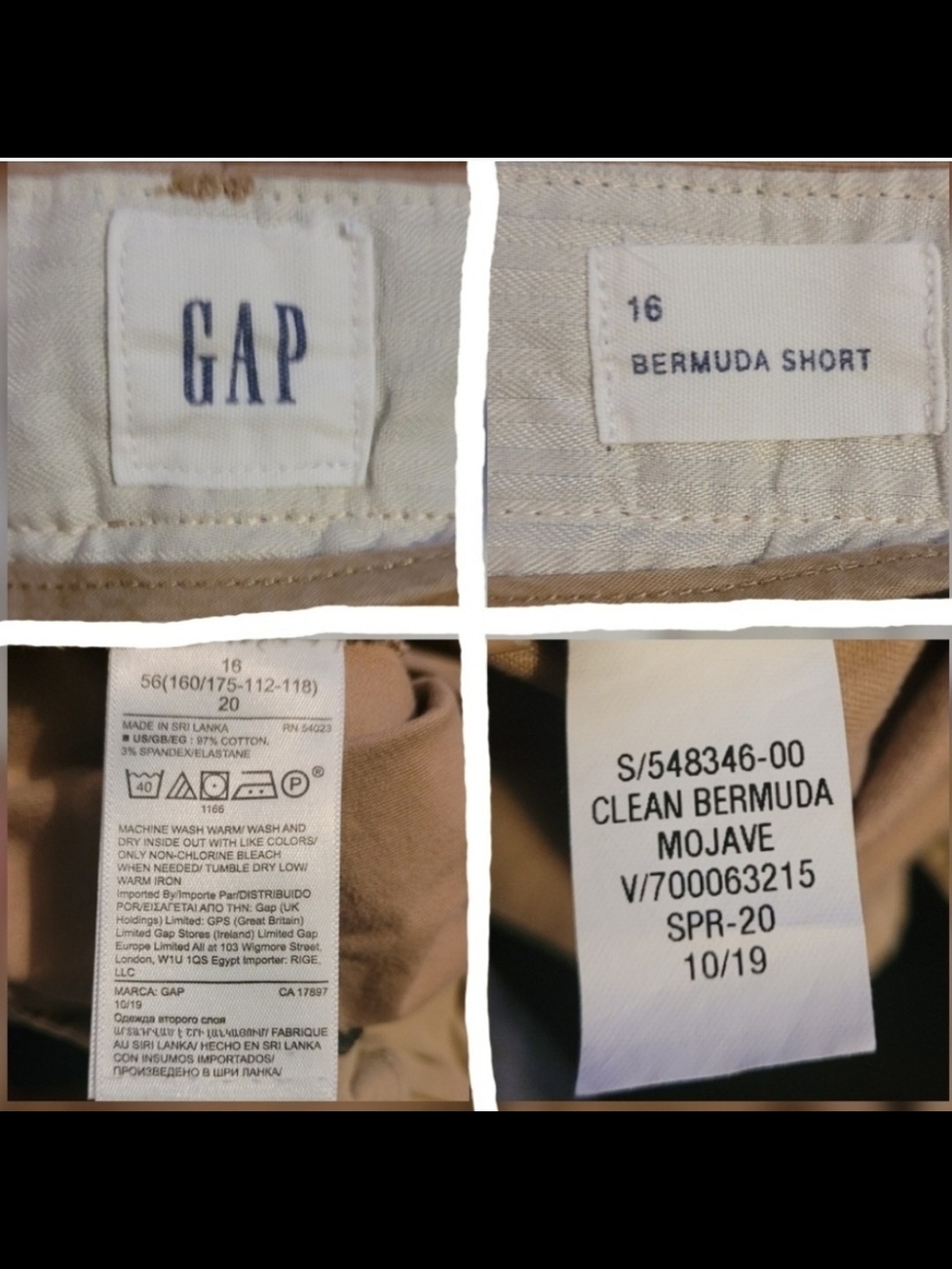 GAP Bermuda Shorts Sz 16 - Picture 7 of 7